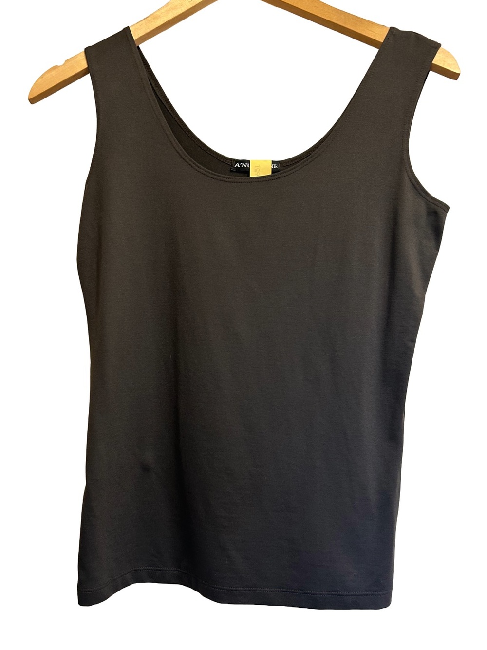 Vintage A'Nue Ligne Brown Microfiber A-Line Stretch Tank Top USA M
